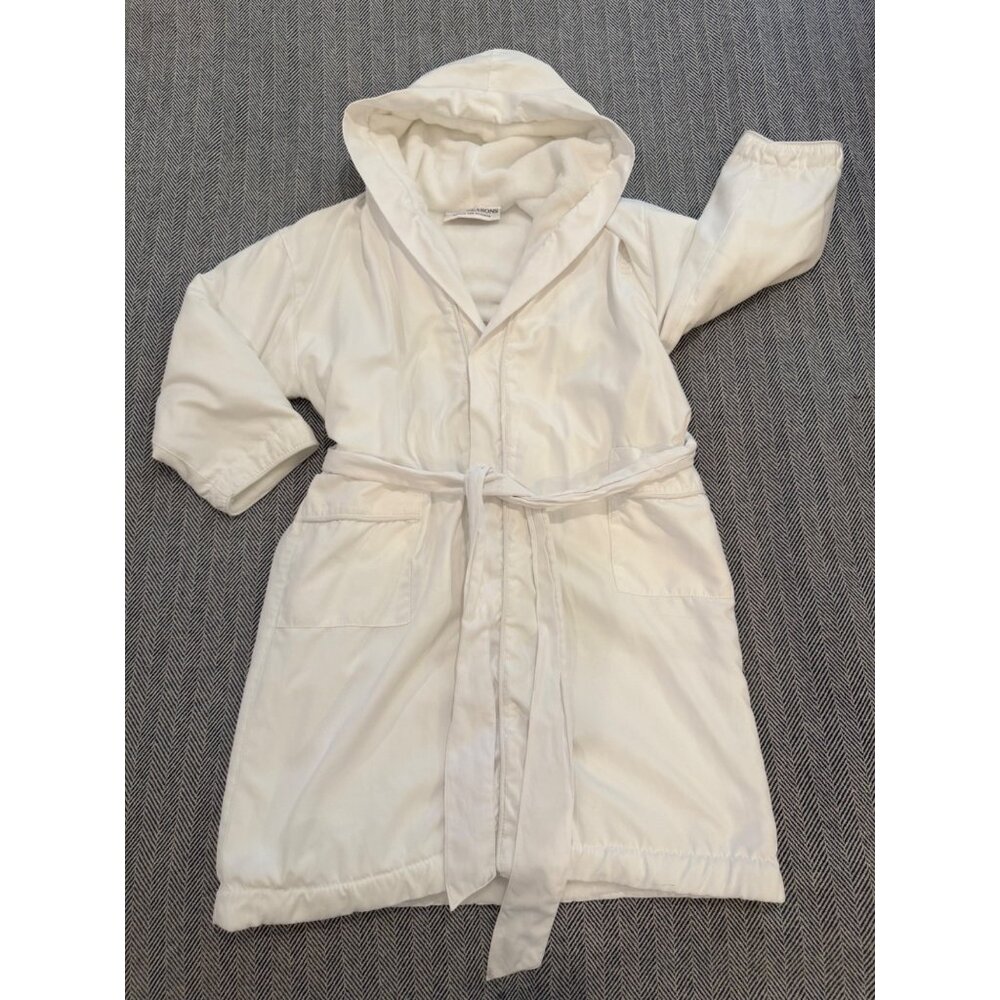 White Hooded Childs Luxury Hotel Bathrobe